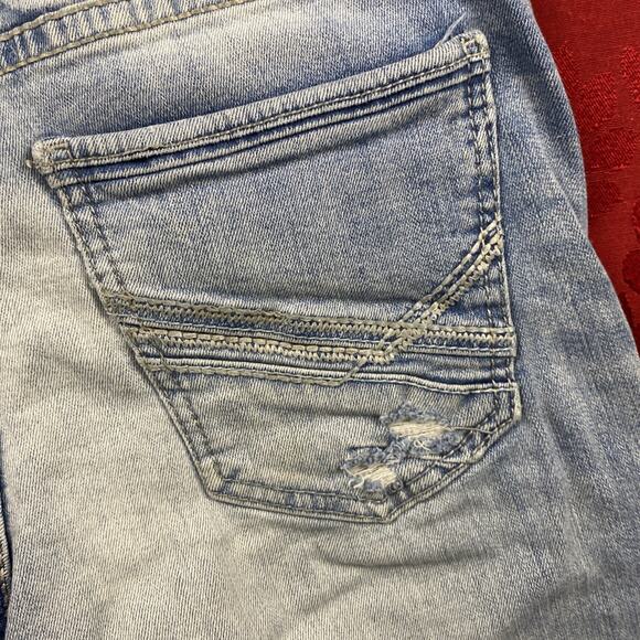 BKE Jeans Mens 30x29'' Short Bootleg Aiden Distressed Blue Denim Cowboy - Picture 15 of 16